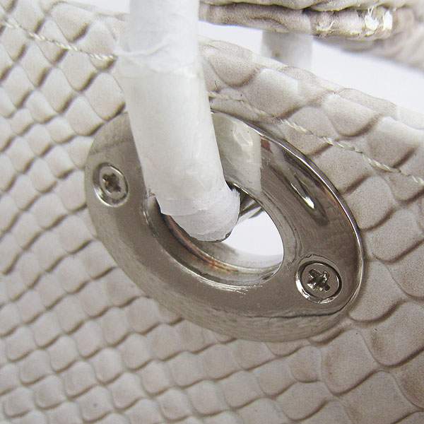 Christian Dior 1886 Snake Leather Shoulder Bag-Gray - Click Image to Close